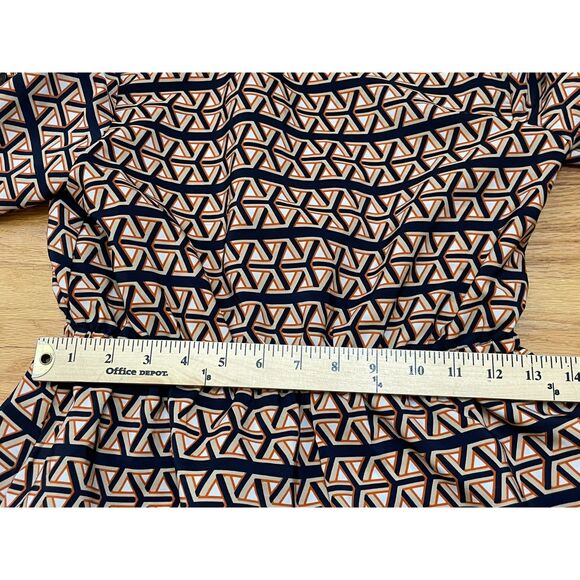 Anthropologie Francesca's Women's S Dress Brown Polyester Shift Roll Tab Sleeve - Picture 8 of 9